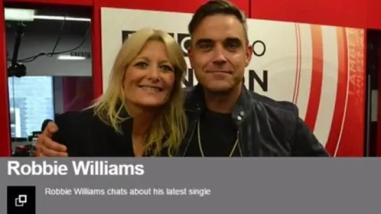 Robbie Williams in an interview with Gaby Roslin