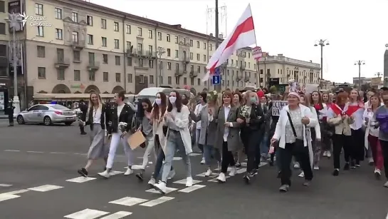 Грандиозный марш женщин в Минске _ Они просто УНИЧТОЖИЛИ ОМОН _ Вам никто не дас