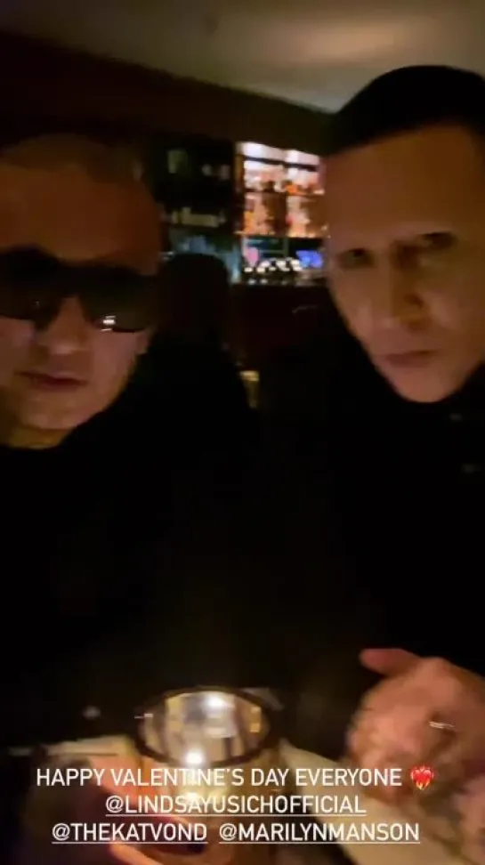 Marilyn Manson and Lindsay Usich on double date night with Kat Von D and Rafael Reyes