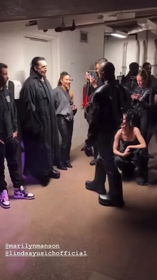 Marilyn Manson and Kanye West — backstage from Donda 2 listening party [Miami, 22.02.2022]