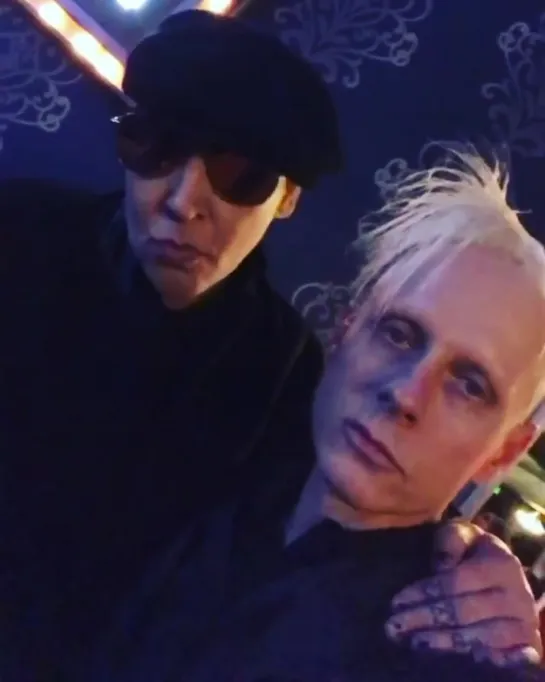 Marilyn Manson and Tim Skold at new year's eve