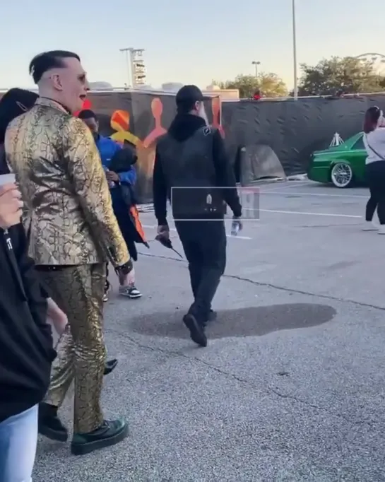 Marilyn Manson and Lindsay Usich at Astroworld Fest [09.11.2019]