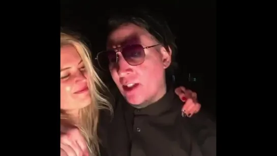 Marilyn Manson and Alison Mosshart - message to Andres and his mom [Mexico, 2018]