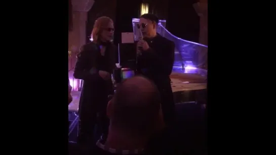 Yoshiki and Marilyn Manson  at The Los Angeles Premiere We Are X [04.10.2016]