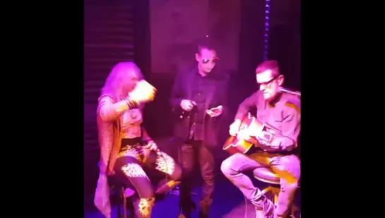 Marilyn Manson performing w/ Steel Panther on Leslie Benzies Birthday Party [18.01.2016]