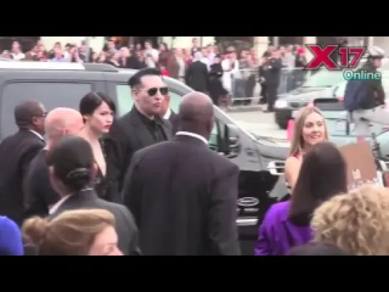 Marilyn Manson & Lindsay Usich arrive at Transcendence Premiere