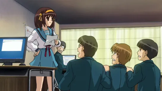 Меланхолия Харухи Судзумии | Suzumiya Haruhi no Yuutsu | 1 сезон | 2 серия (Дубляж Reanimedia) [BDRip]