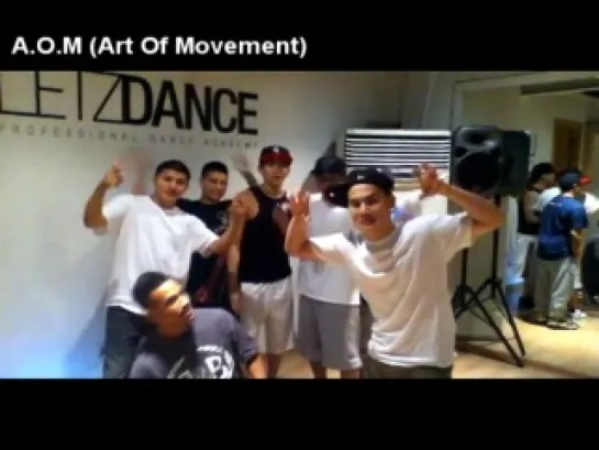 110713 Jay Park AOM crew giving a shoutout for Bboy Monster Jam