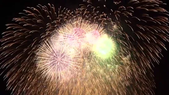 Tokyo, Japan - New Years Eve Fireworks 2017, Celibrating Around The world Welcome 2017