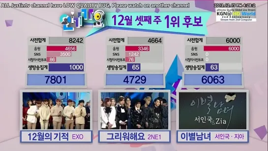 131214 SBS Inkigayo - #EXO Winner #MiraclesInDecember2stWin