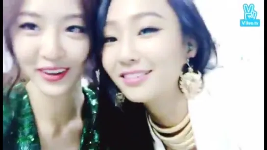 151107  Dasom  &  HyoLyn  on V APP (BackStage 2015 MelOn Music Awards)