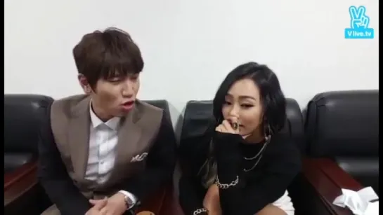 151031 HYOLYN (with K.Will) @ The Voice Concert in Busan (backstage) on V Part 3/3