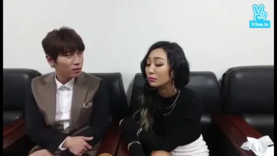 151031 HYOLYN (with K.Will) @ The Voice Concert in Busan (backstage) on V Part 2/3