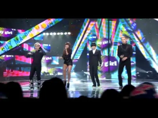 Electroboyz ft. Hyorin (SISTAR) - Ma Boy 2 @ Inkigayo (11.12.2011)