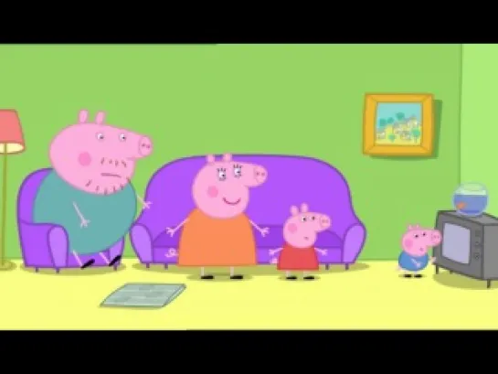 peppa pig 1-15 Daddy loses his glasses (Папа потерял очки)