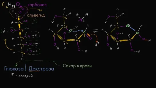 Молекулярная структура глюкозы; макромолекулы | Khan Academy | Академия Хана