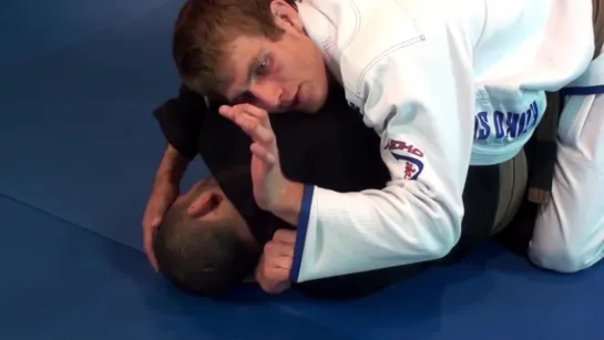 Ezekiel choke from the leg drag. Keenan Cornelius