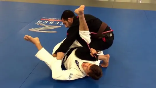 Osvaldo Queixinho BJJ - Half Guard with the lapel to lapeloplata sweep