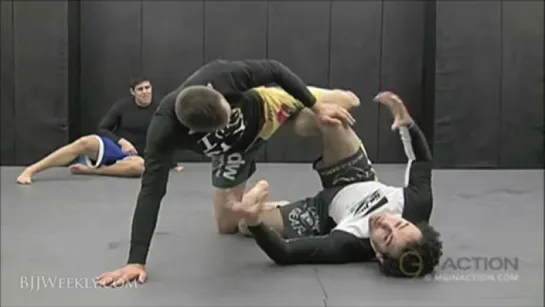 Marcelo Garcia. Butterfly sweep, shin sweep, x-guard shin sweep.