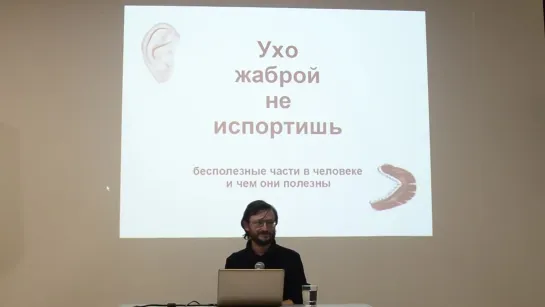 Станислав Дробышевский. Лекция «Ухо жаброй не испортишь. Бесполезные части в человеке и чем они полезны»