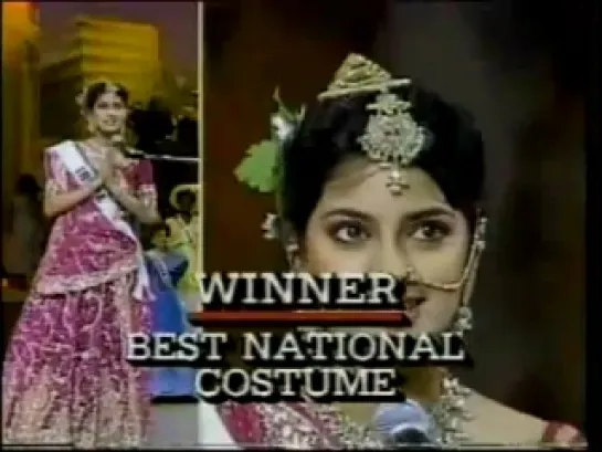 Джухи Чавла на конкурсе Мисс Вселенная 1984 / Juhi Chawla at Miss Universe 1984