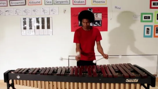 Super Mario Bros. on Marimba by Aaron Grooves