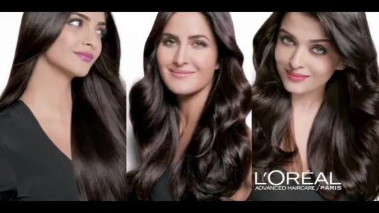 Реклама Loreal Paris Advanced Hair Care с Катриной, Айшварией и Сонам.