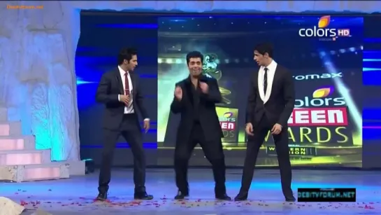 Sidharth Malhotra, Varun Dhawan, Karan Johars - 19th Colors Screen Awards 2013