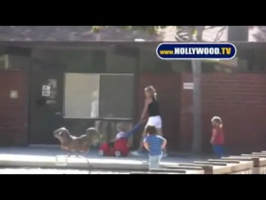 Sharon Stone Plays With Her Kids At The Park On Friday (Hollywood TV)