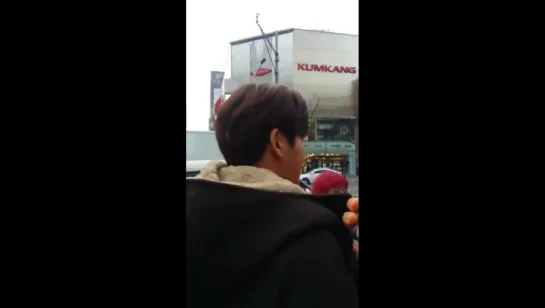 FANCAM | 160105 | Hoya @ Filming MBC «ShowTime» in Busan