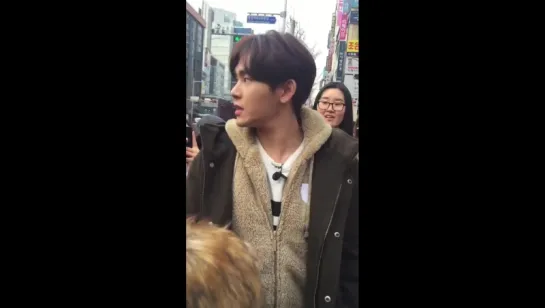 FANCAM | 160105 | Hoya @ Filming MBC «ShowTime» in Busan