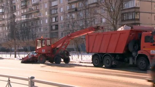 Уборка снега в Колпино