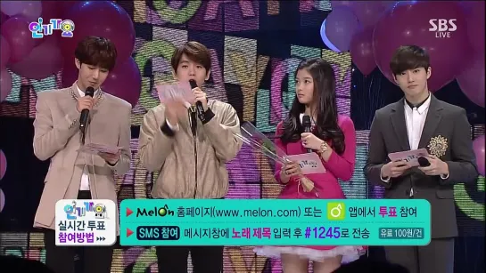 [VIDEO] 141116 MC Suho & Baekhyun Cut @ SBS Inkigayo