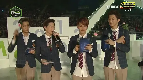 [VIDEO] 131114 EXO - MC cut  @ Melon Music Awards 2013