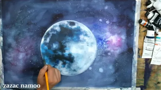 Drawing with Acrylic Moon