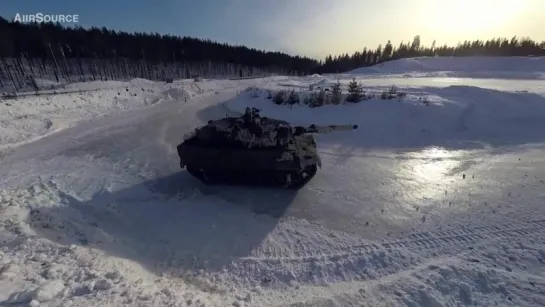 M1A1 Tanks Drifting in Snow