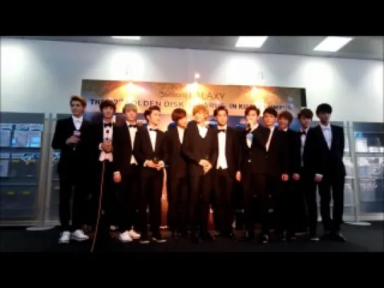 [VIDEO] 130115 EXO Interview @ 27th Samsung Galaxy Golden Disk Awards in Malaysia