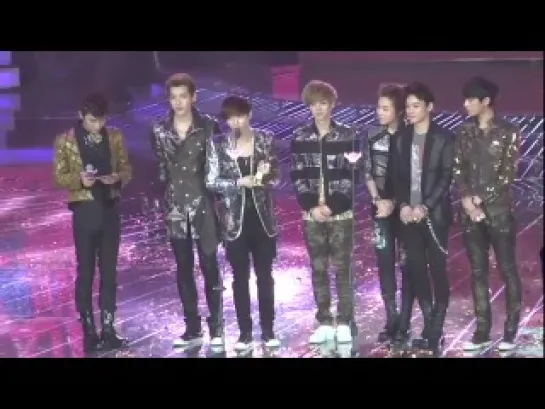 [VIDEO] 120917 EXO - Most Popular Group of The Year @ The 5th Mengniu Music Billboard Award