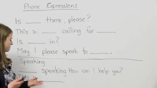 Speaking English - How to answer the phone