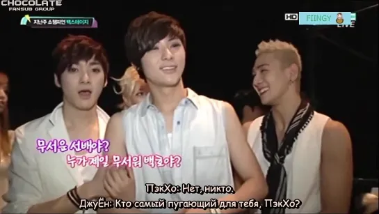 After School & NU'EST - Funny Backstage Interview @ Show Champion (рус саб)