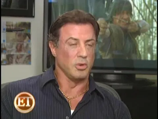 Stallone on ET with Mark Steines