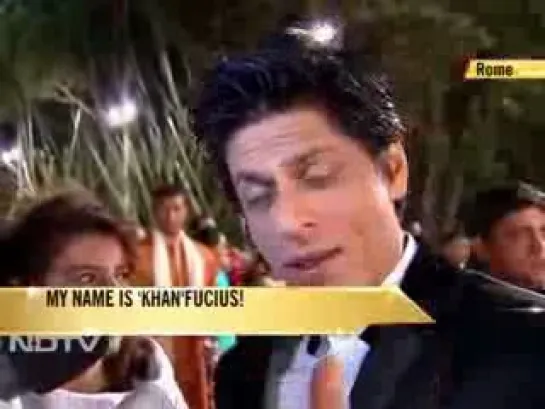 Shah Rukh Khan at the International Rome Film Festival 2010 on red carpet.