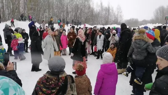 Огненное представление и сожжение чучела Масленицы. Череповец.