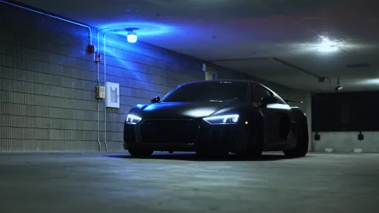 Matte Black Sheepey Twin Turbo Audi R8 hits Downtown