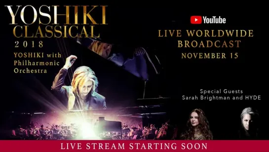 15 Yoshiki (jap. 林佳樹) Classical Concert with Phiharmonic Orchestral. 2018. 11.15.