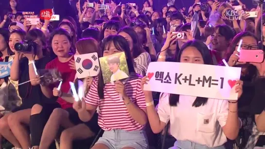 [VIDEO] 150815 EXO Ment + Happiness ft. Kim Yuna @ 'I AM KOREA' Concert