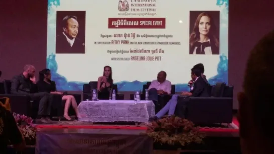 DMC student asked Angelina Jolie about Sensitive Issue in Cambodian Documentary Film (1)