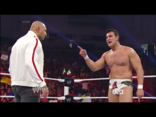 Batista attack Alberto Del Rio on RAW 20.01.2014