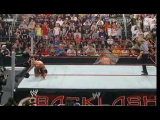 Edge vs John Cena (Backlash 2009 Last Man Standing match, World Heavyweight Championship)