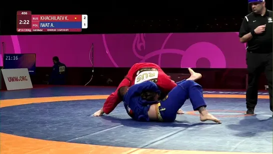 K. KHACHILAEV (RUS) v. A. IWAT (POL) 130 kg #uwweuro2021